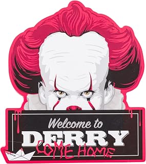 Silver Buffalo Warner Bros Horror Welcome to Derry, Wall Art | Brother, Large Die Cut MDF Box Sign