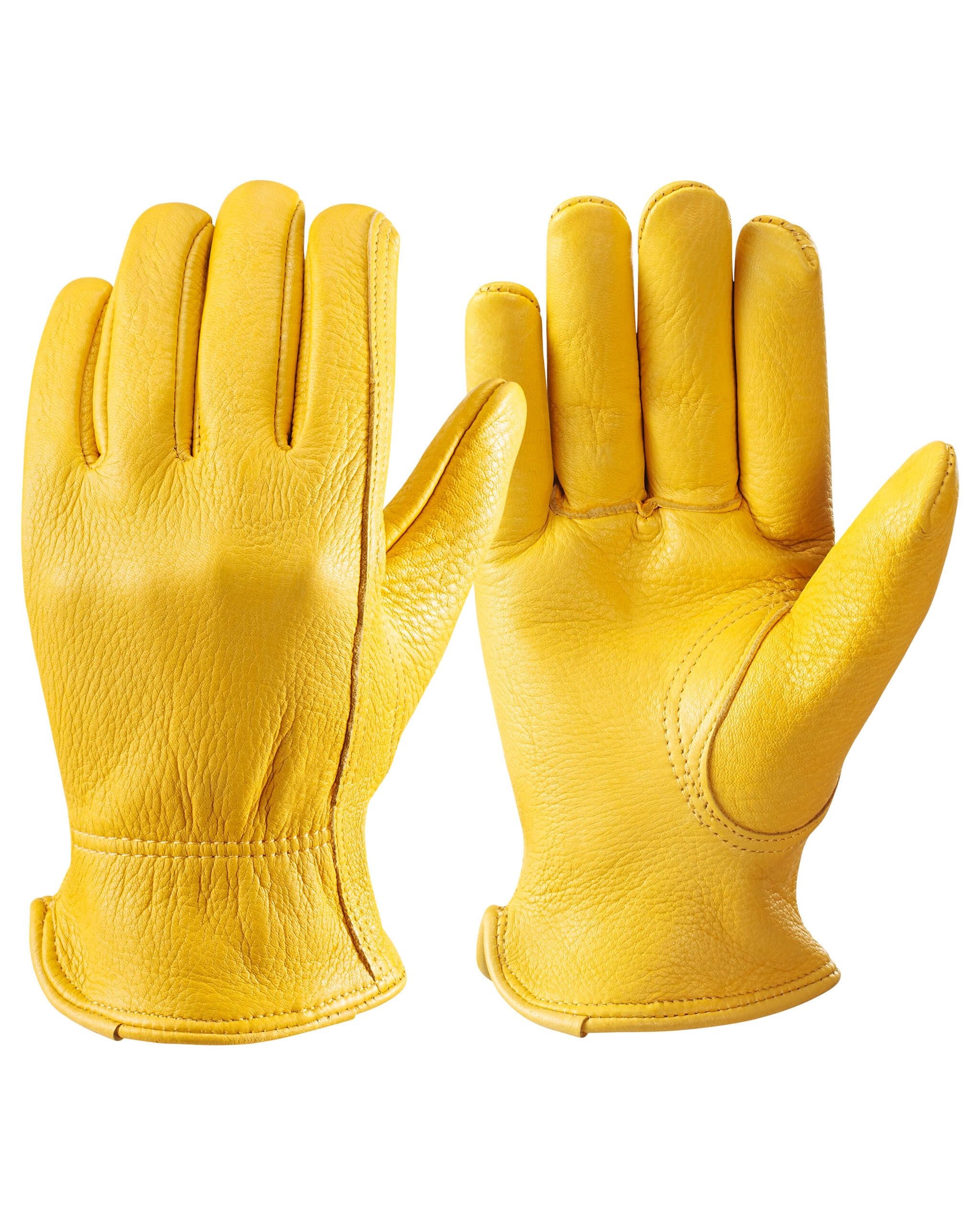 Amazon.com: OZERO Leather Work Gloves: Mens Deerskin Gloves Soft