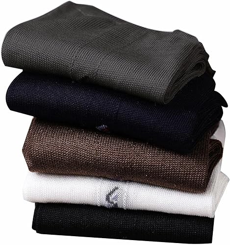 Miniatura 2 de Lonxu Calcetines de seda para hombre, calcetines de vestir para hombre, transpirables (3, 5 pares), calcetines de cuello redondo, regalo para