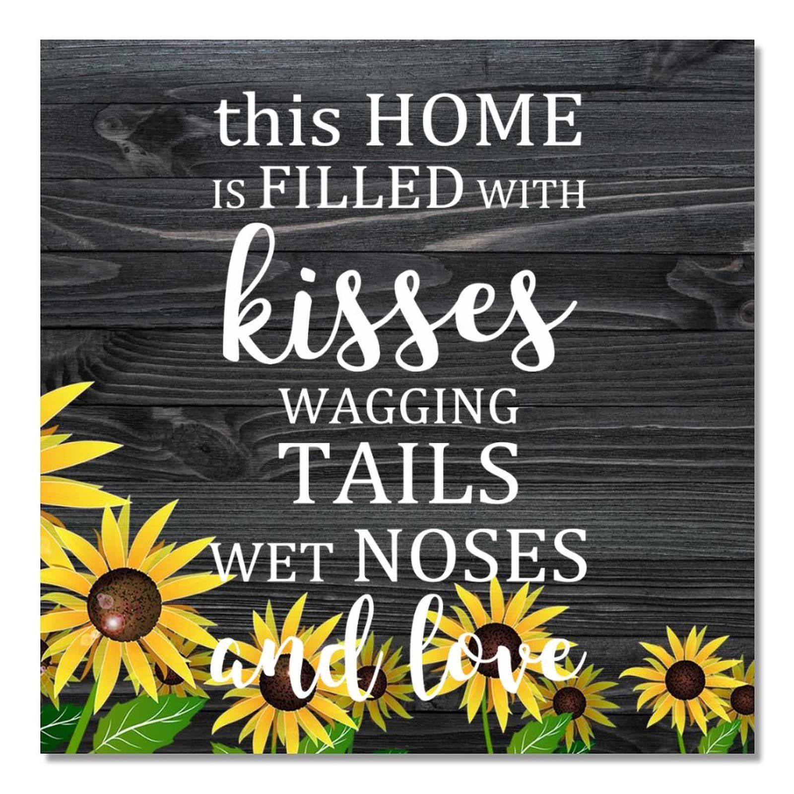 Panneau en bois tournesol déco 40x40 cm pour intérieur chaleureux