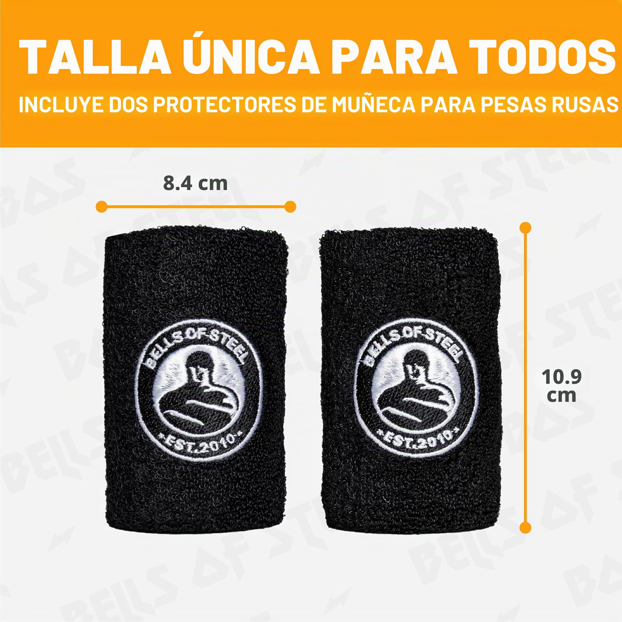 Bells of Steel Kettlebells - Muñequera BellGuard con Inserciones de plástico para absorción de Golpes, muñequeras para Gimnasio, muñequera para Entrenamiento, Talla única, par de muñequeras