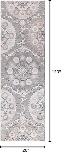 Miniatura 482 de CAMILSON Indoor Outdoor Rug 5x7 Bohemian Medallion Floral Area Rugs for Indoor and Outdoor Patios Easy-Cleaning Non-Shedding Living Room Garden and