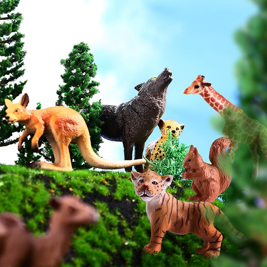 Amazon.co.jp: Lunmon 87ピース サファリ リアル 動物