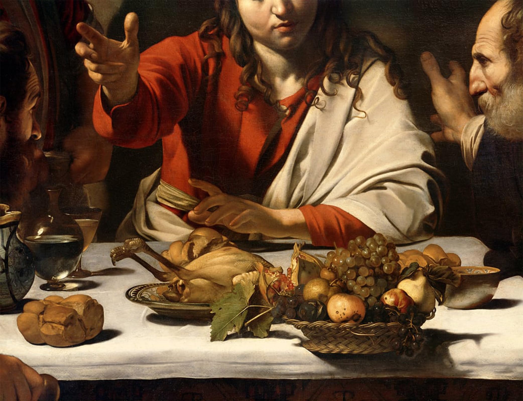 RZHRHJES Abstract Painting Poster Art Print Canvas Print Poster the Supper At Emmaus by Merisi Caravaggio Landscape Canvas Painting for Office Decor 60x90cm