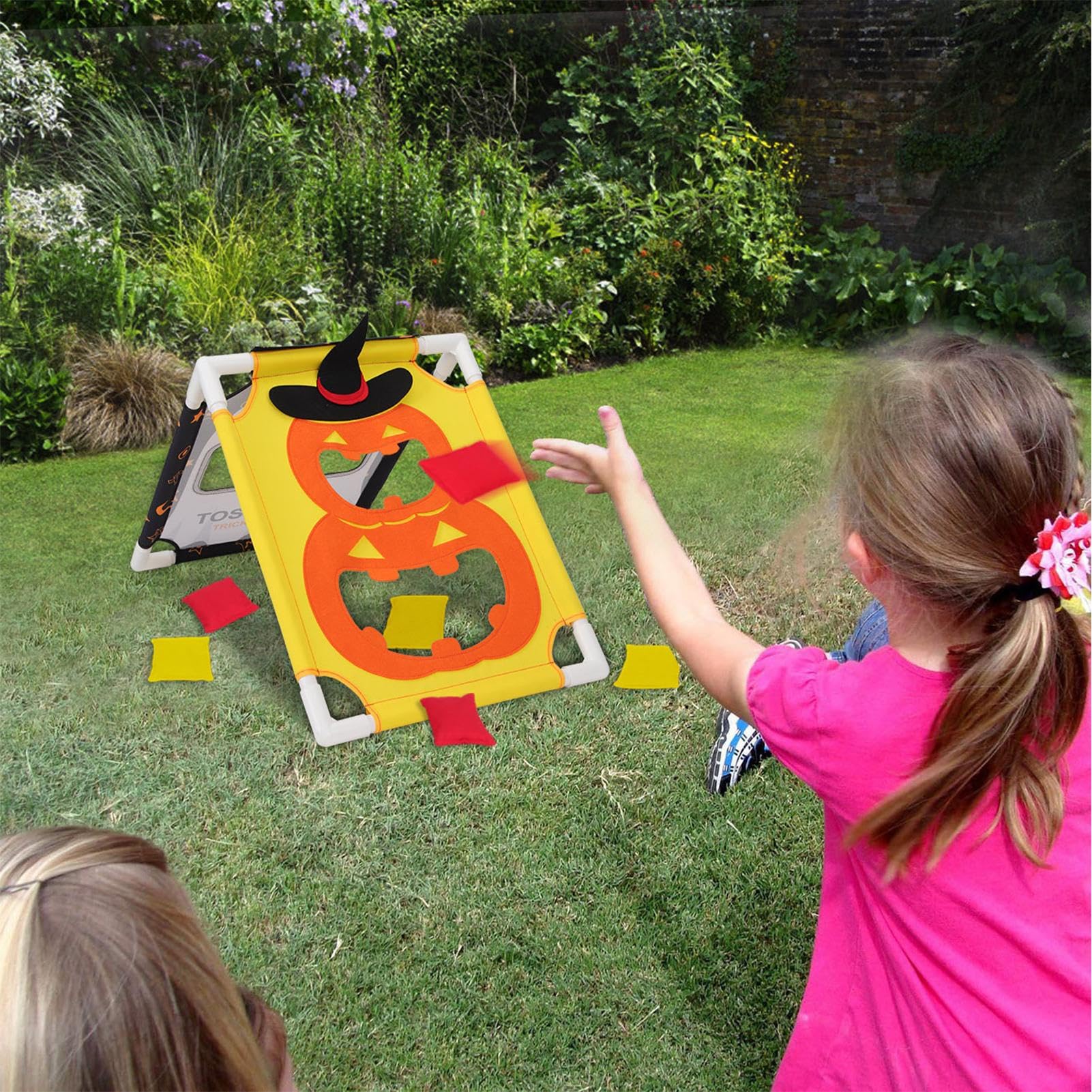 di Lancio Sacchetti Giochi Interattivi Sensoriali da Giardino | Set di Tavole Cornhole per Bambini Halloween Per Bambini Famiglia Interno Esterno Giardino Spiaggia Festa