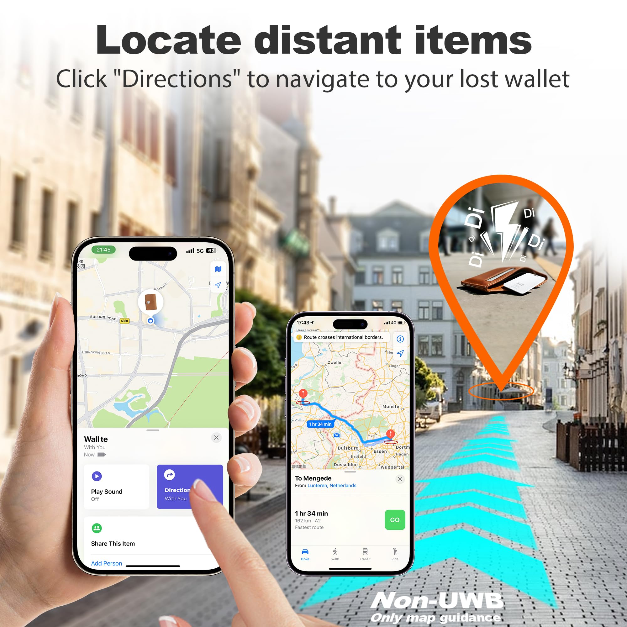 [Certifié Apple MFi] Lot de 4 cartes de suivi de portefeuille pour Apple Find My (iOS uniquement), carte de suivi GPS Bluetooth ultra fine, étanche IP68, localisateur d'objets intelligents pour