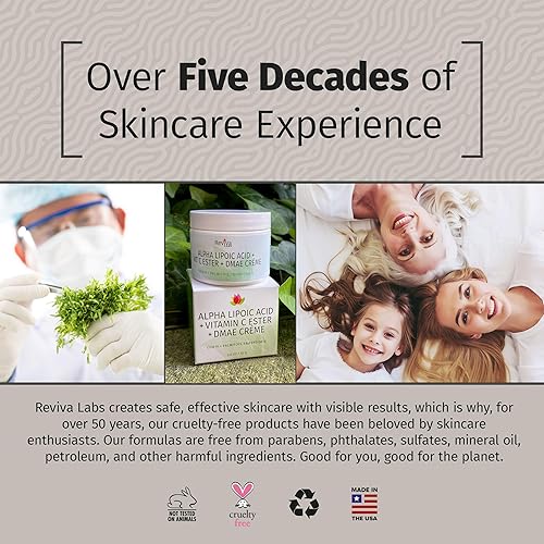 Miniatura 9 de Reviva Labs Crema de ácido alfa liopic Vitamina C Ester y Dame - 2 onzas, 5 unidades
