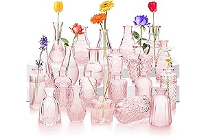 BEAHOT Mini Bud Vases in Bulk - 22 Pack Flower Vases
