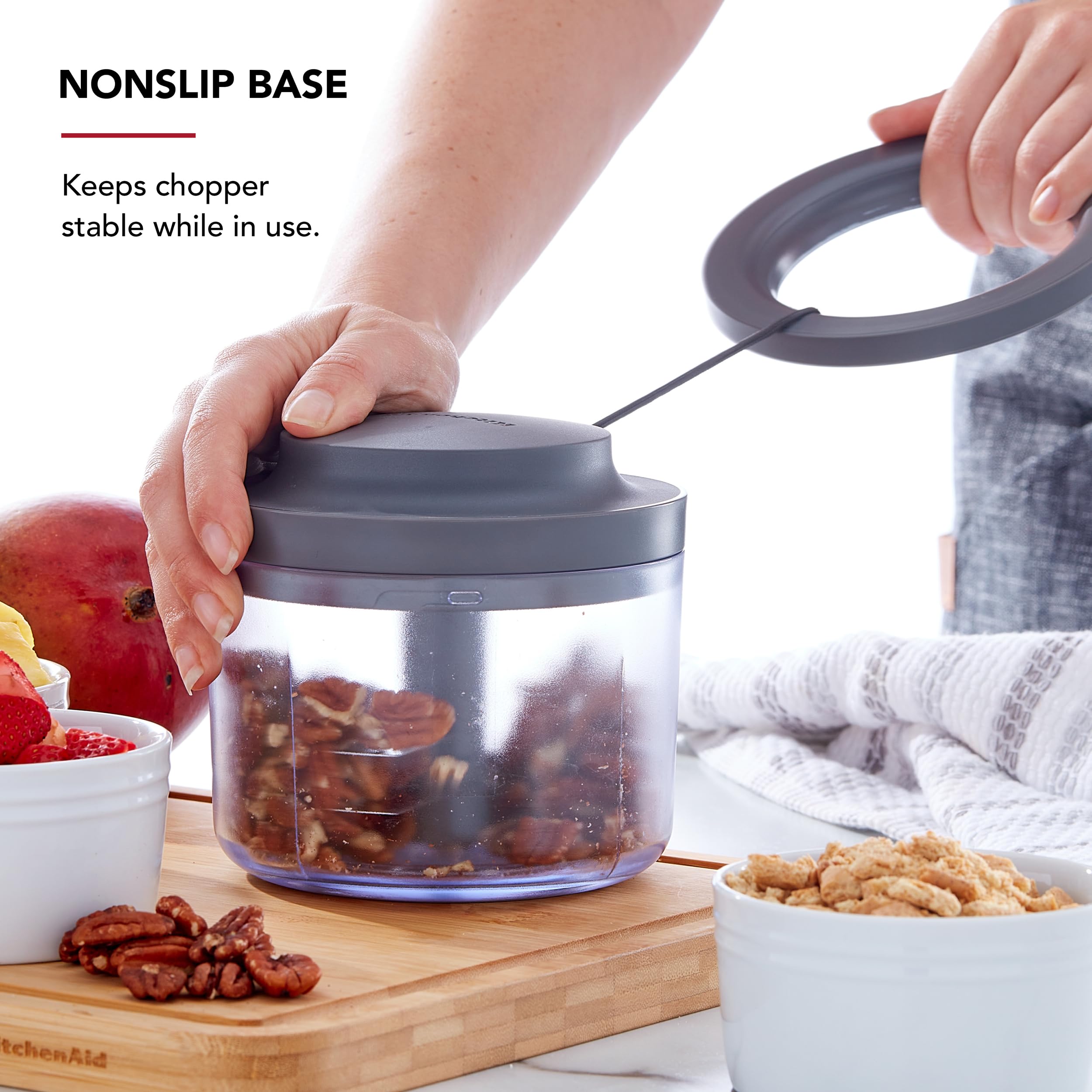 KitchenAid Picadora manual de alimentos, gris carbón, 3.8 tazas