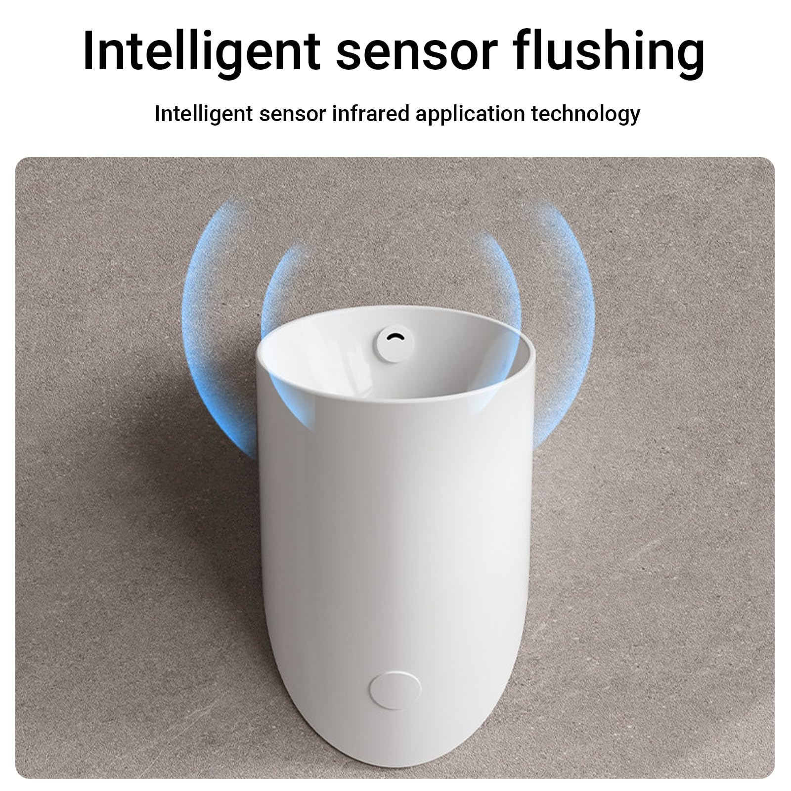 Orinal montado en la pared para hombres, sensor inteligente de descarga, a prueba de derrames y diseño antiolor, ahorra espacio para baño, hogar y hotel