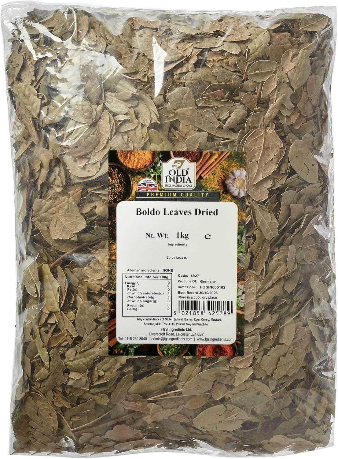 Old India Boldo Leaves Dried 1 Kg