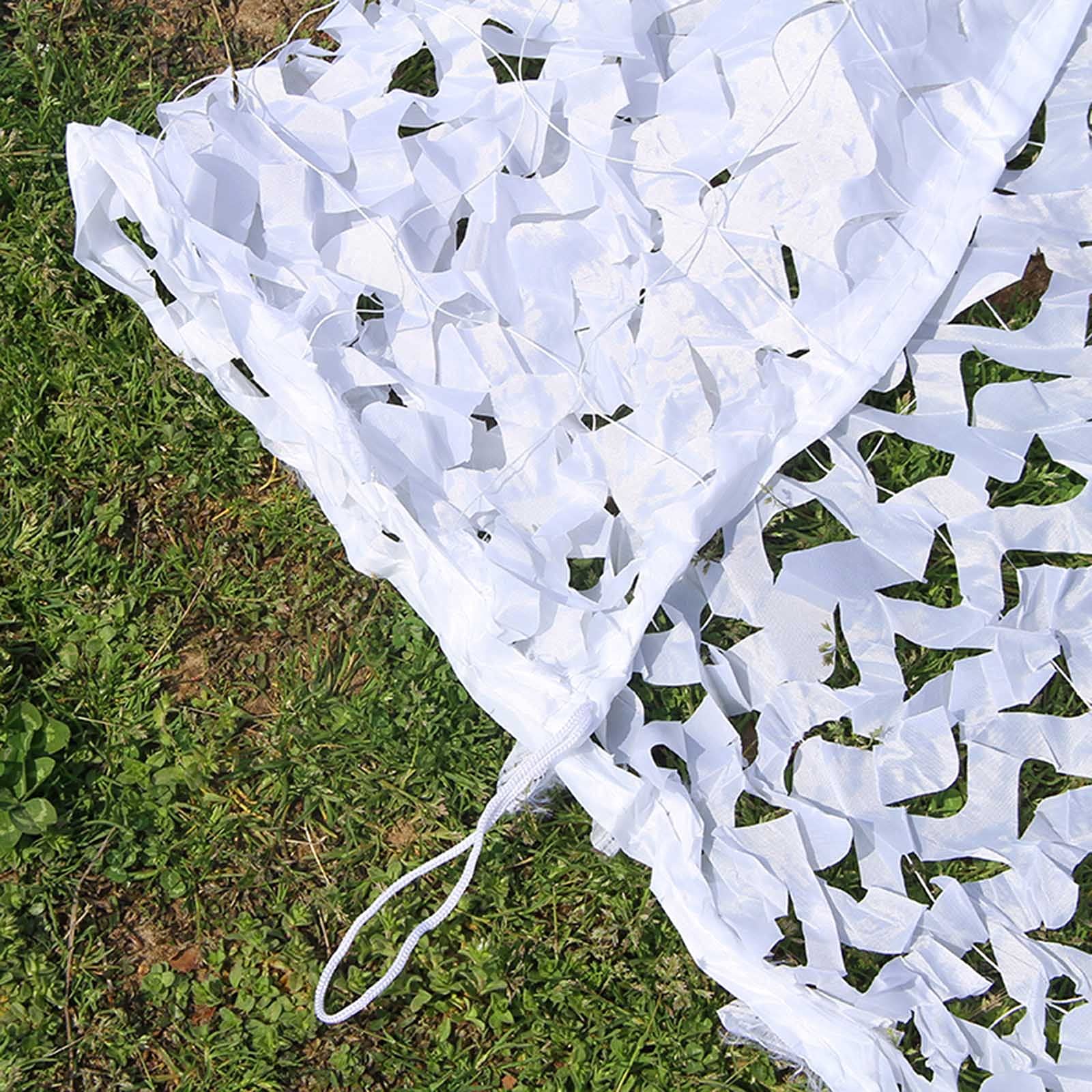 Rete Mimetica Bianca,Rete Ombreggiante Decorativa Per Giardino,Rete Mimetica Camouflage Da Caccia,Rete Militare,Leggera e Resistente,Rete Mimetica Per Protezione Solare,White-9x10m(29.5*32.8ft)
