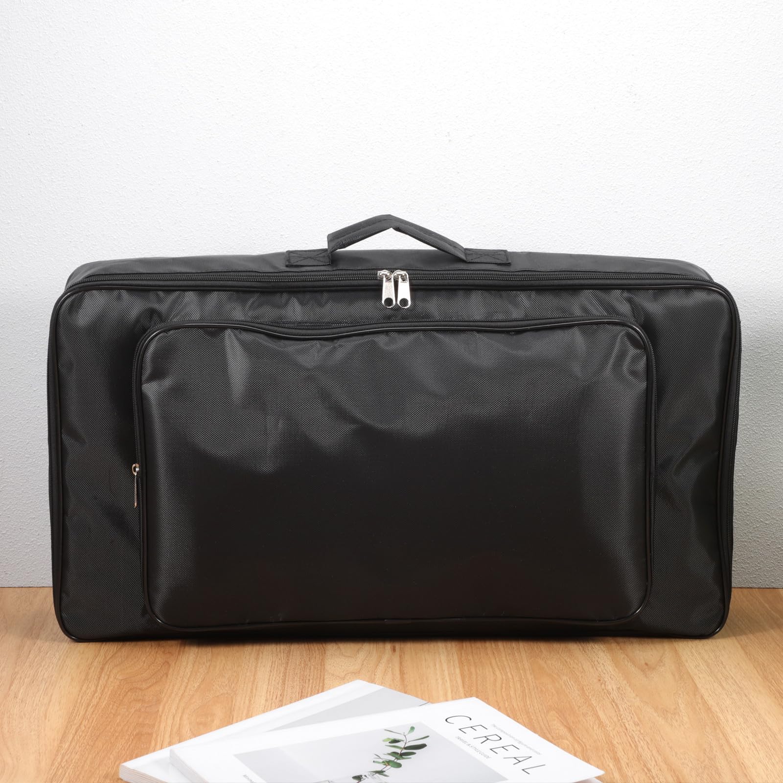 POPETPOP Bolsa para Pedalera de Efectos de Guitarra Negra Soporte Interno, Estuche Cremallera Adecuado para Músicos en Giras y Presentaciones