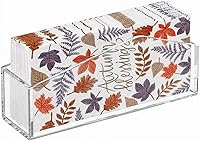 HIIMIEI Clear Acrylic Vertical Napkin Holder for Bathroom Kitchen - Waterproof Guest Towel Tray, Space-Saving Rectangle Dispenser