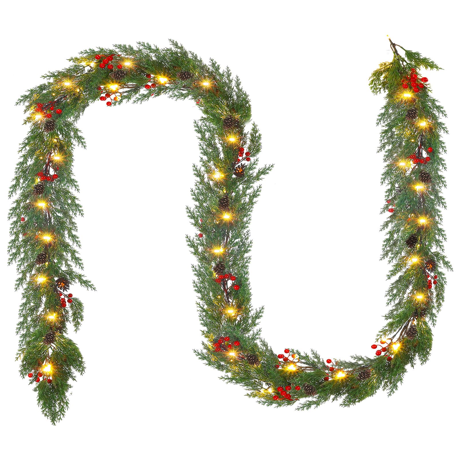 Guirlande de Noël de porche et décoration extérieure artificielle