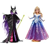 Mattel Disney Collector - Malefica e Aurora, set da 2 bambole da collezione con abiti