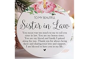 Best Sister In Law Ever Ceramic Christmas Ornament