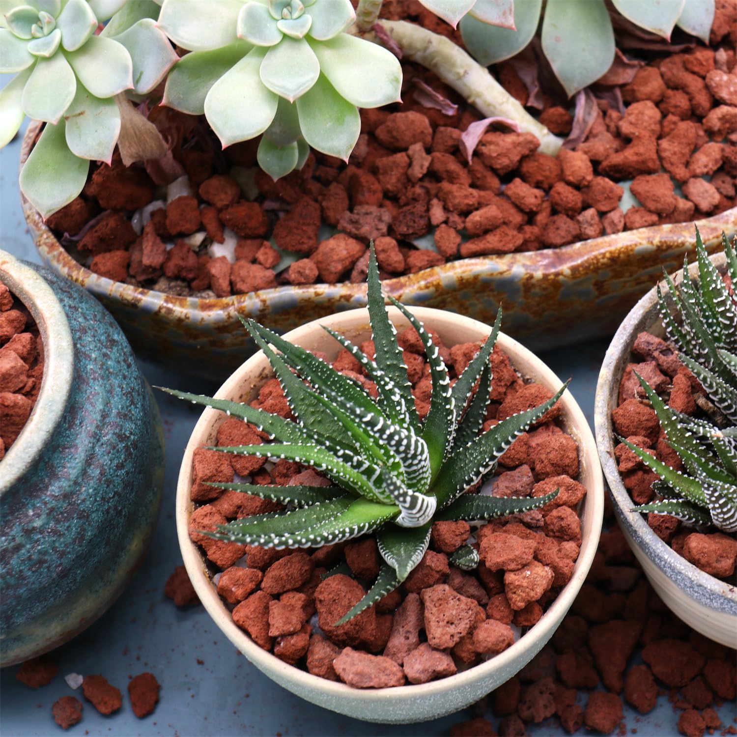 Roca volcánica para plantas. Roca de lava de color rojo. 1/5 pulgadas - 10 libras para macetas suculentas, macetas, plantas, jardinería, interior, manualidades, rellenos de jarrones
