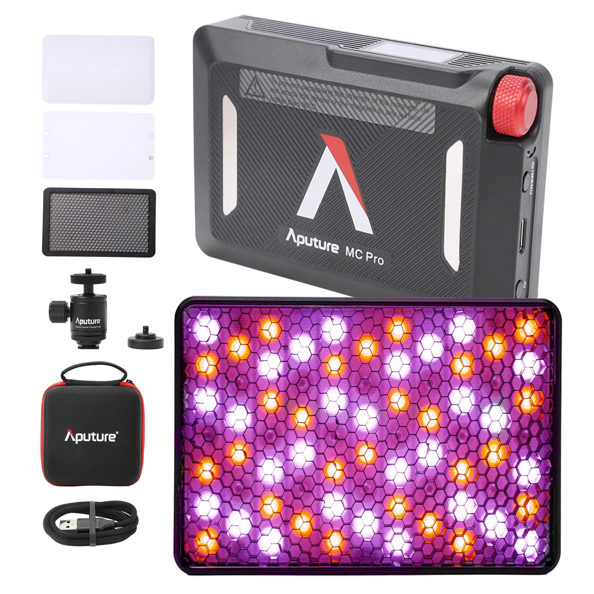 Luce Video Aputure MC Pro RGBWW: Compatta, Magnetica, Impermeabile IP65 E Con Controllo Da App