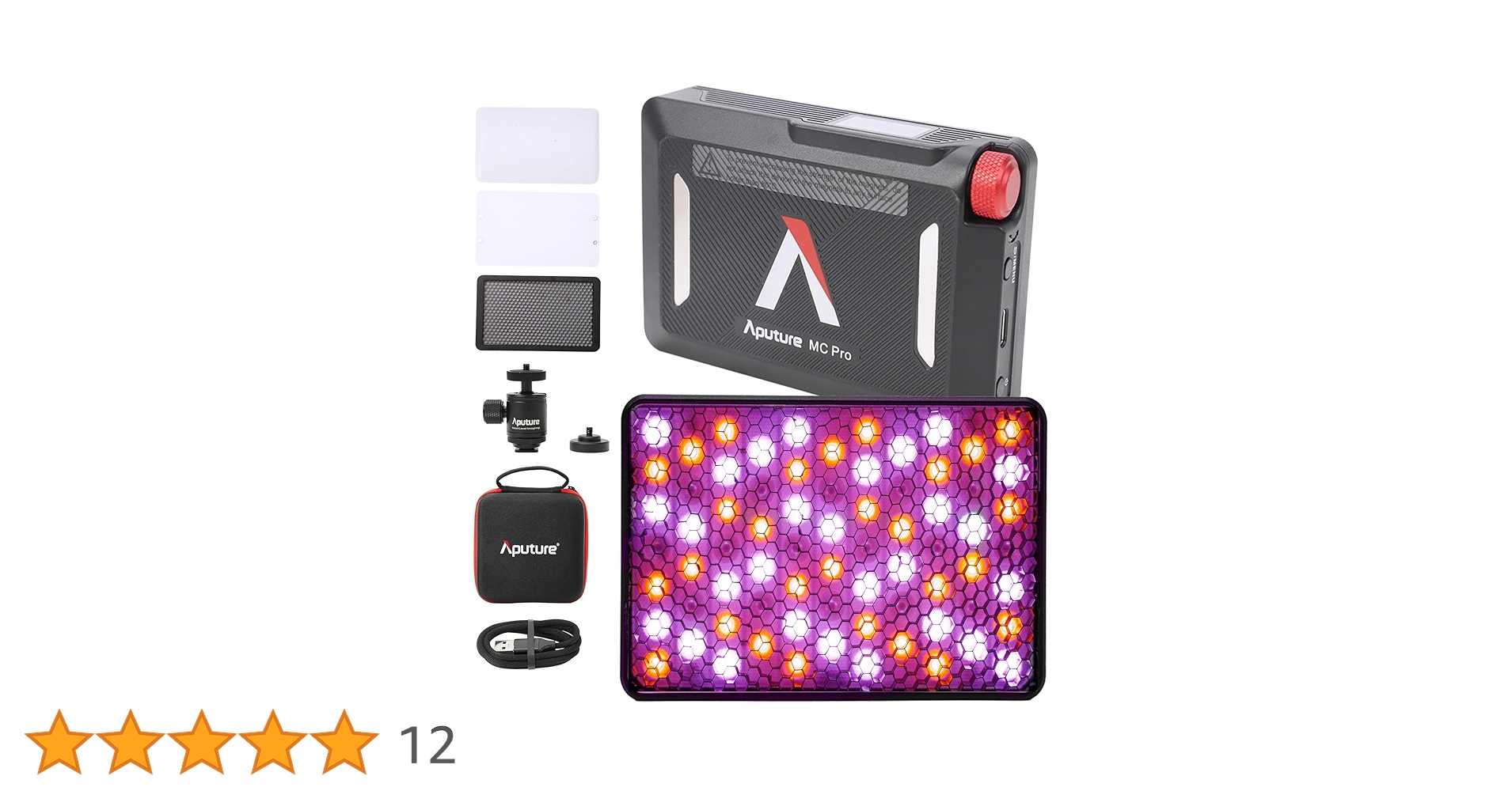 Amazon | Aputure MC PRO LED撮影ライト RGBWW 雰囲気ライト TFT