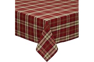 Christmas Plaid Tablecloth: 52x52 Country Campfire Delight