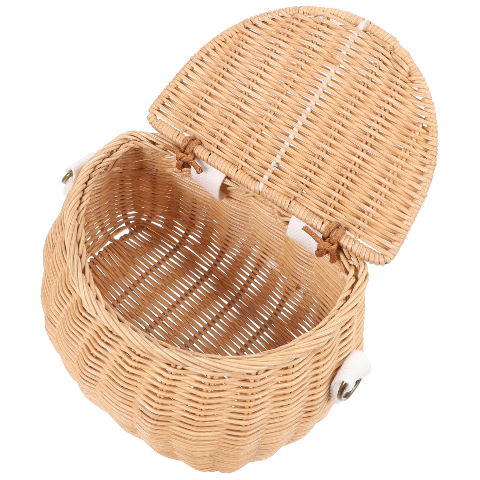 Didiseaon Panier Vélo Garçon Fille Tressé Main Rotin Rangement Pratique pour Scooter et Draisienne Panier de Guidon Stable et Facile à Installer pour Garçon Fille