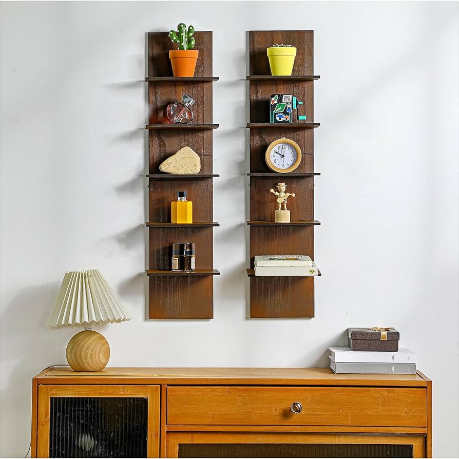 Amazon｜Yuntau 5段ウォールシェルフ 2個 寝室用 31.4インチ