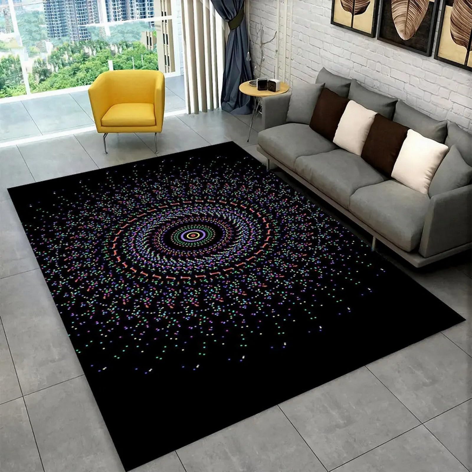 Tapis de sol de couloir végétal et décoration de la maison moderne 3D