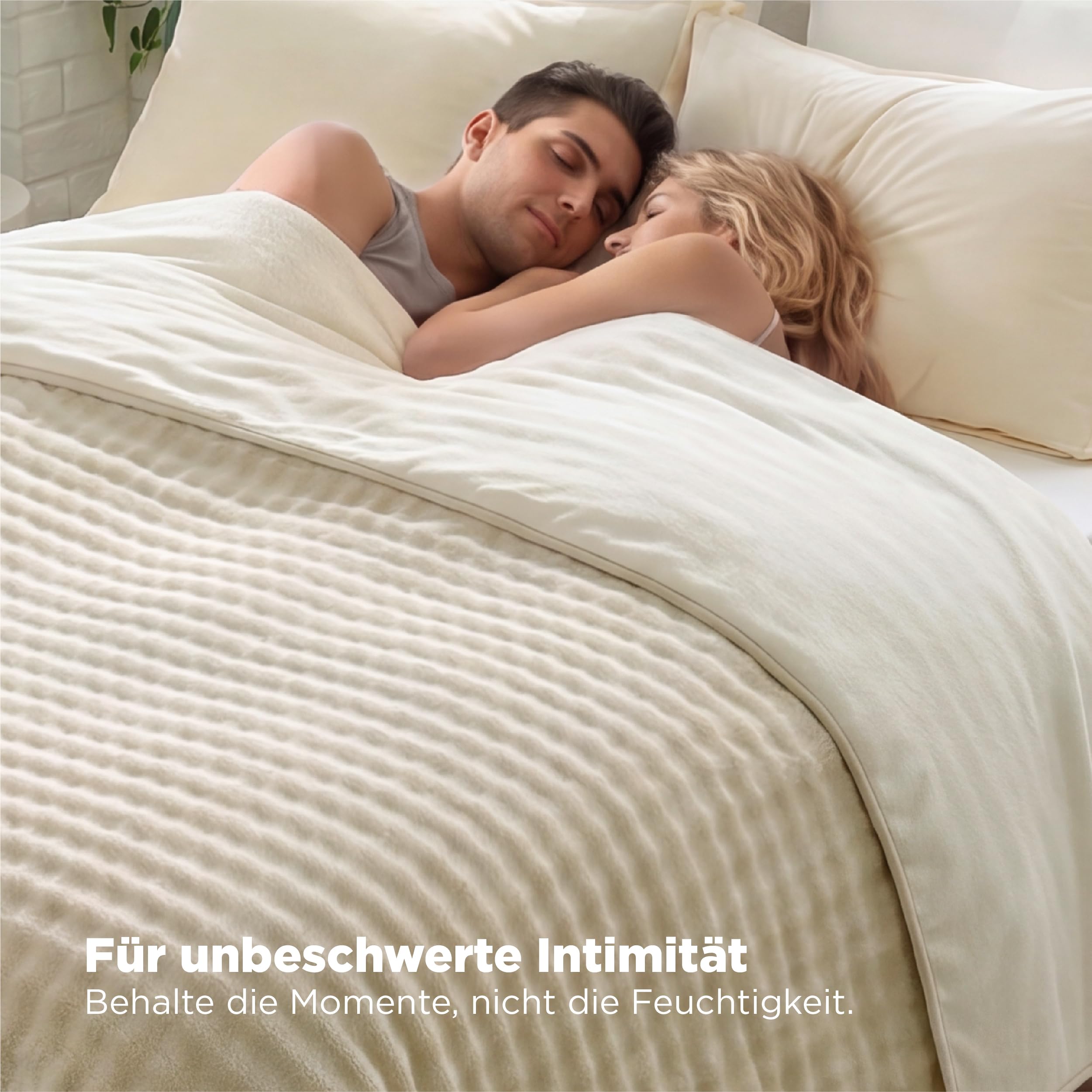 BEDSURE wasserdichte Decke Kuscheldecke 229x229 - Liebesdecke, Beige/Weiß | Hundedecke, kuschelige Liebesdecke, Beidseitig weicher Plüsch, Fleecedecke für Sofa, Zuverlässiger Wasserschutz, Pflegeleicht