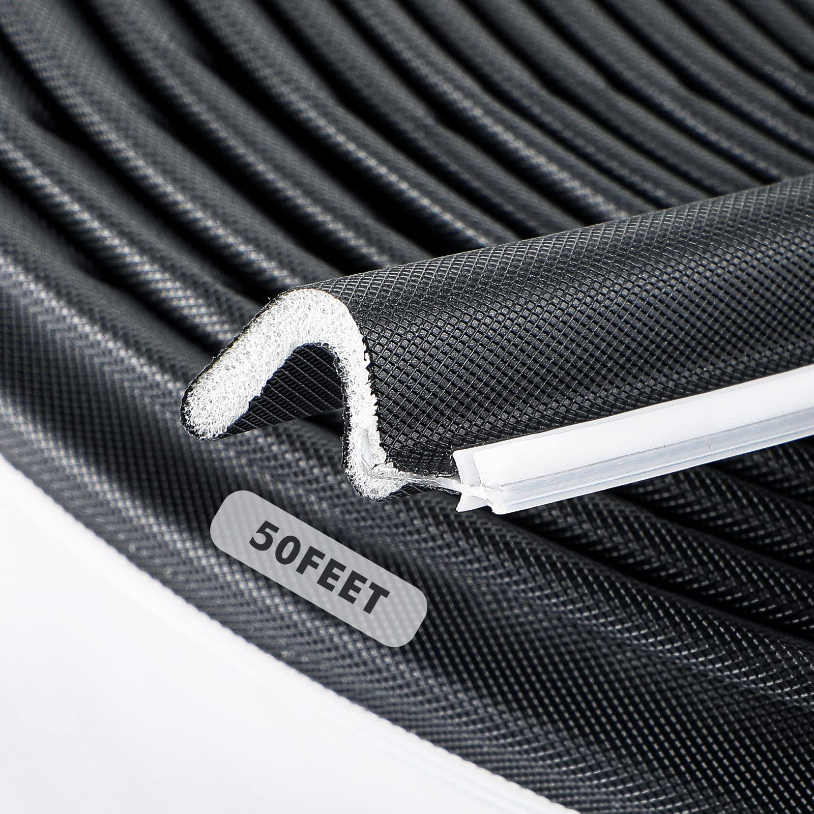 50 Feet Door Weather Stripping Door Seal Strip Long Door Weather Seal V