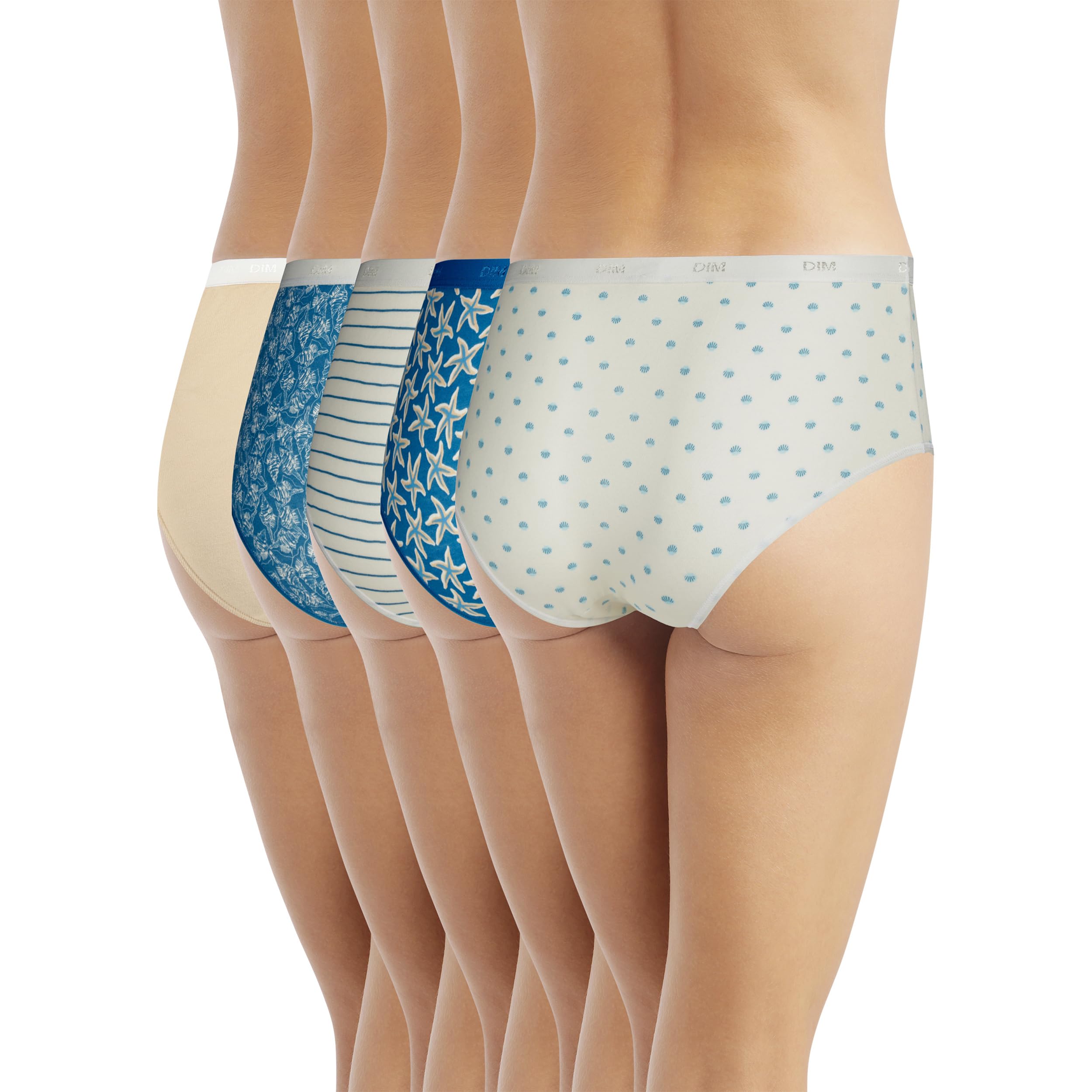 Dim Lot de Boxers Les Pockets Coton Couleurs & Motifs Femme x5
