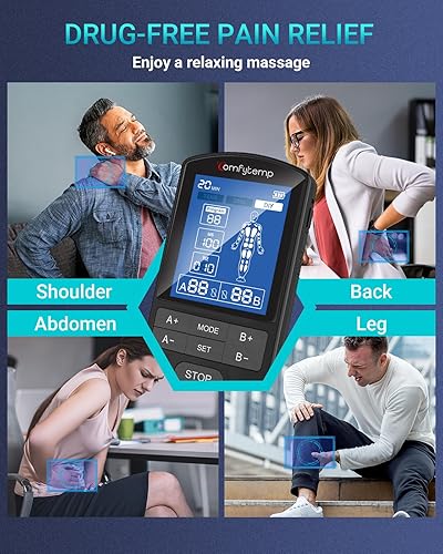 Miniatura 3 de Comfytemp TENS - Estimulador muscular para terapia de alivio del dolor, máquina TENS elegible para FSA HSA con 24 modos y bricolaje, unidad EMS de