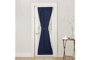 Sun Zero Barrow Energy Efficient Kitchen Door Curtain Panel