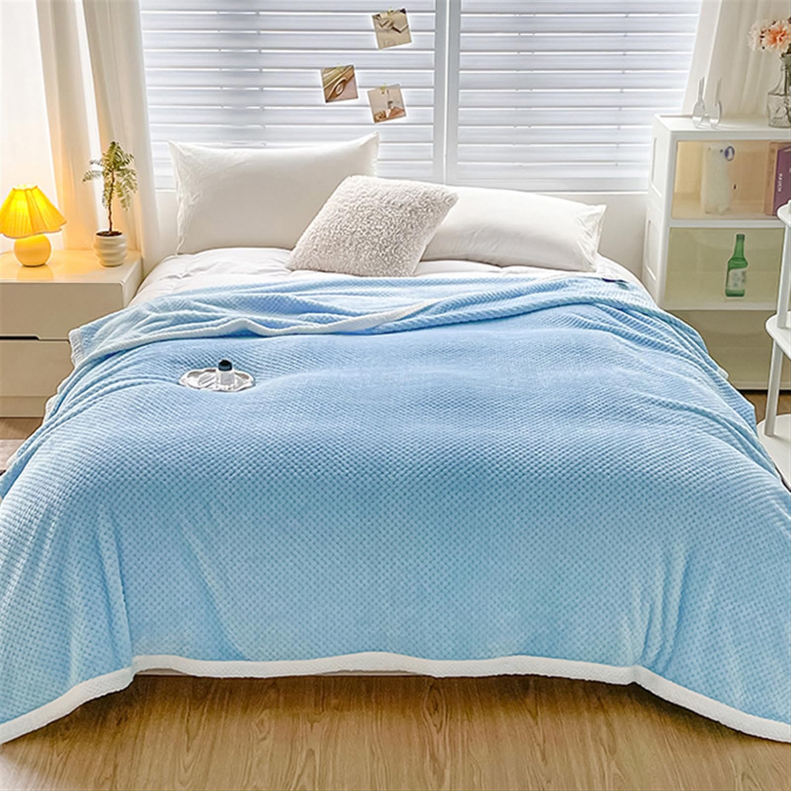 Mantas para Sofá Tacto Suave y Cálido Manta Sofa o Mantas para Cama Ligeras Mantas para Cama de Reversible 200 x 230 cm, Verde