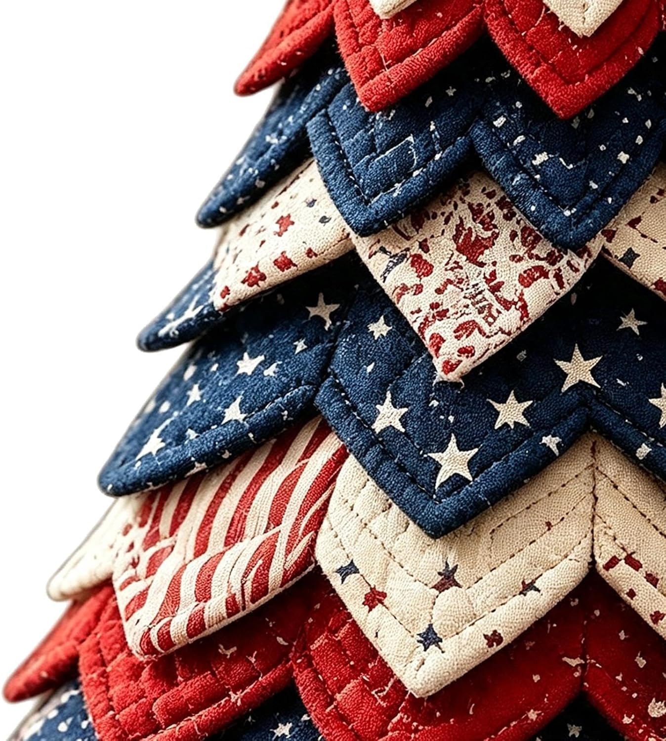 Americana Christmas Tree Quilt Kit, DIY Red White Blue Tree Holiday Decor