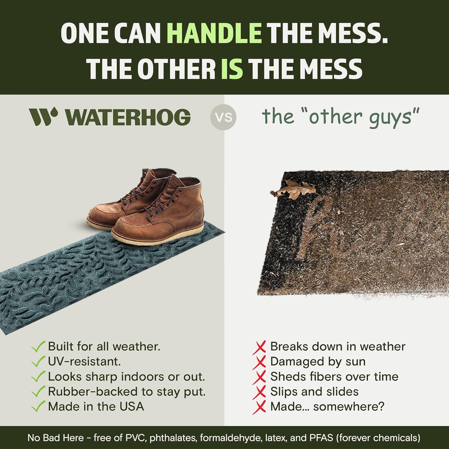 WaterHog Boxwood Stair Treads for Indoor Ourdoor Stairs, Absorbent All-Weather Stair Runner with Rubber Backing, Dirt & Moisture Trapper, Easy Clean Mat, Made in USA, 8.5"x30", 4pcs, Charcoal