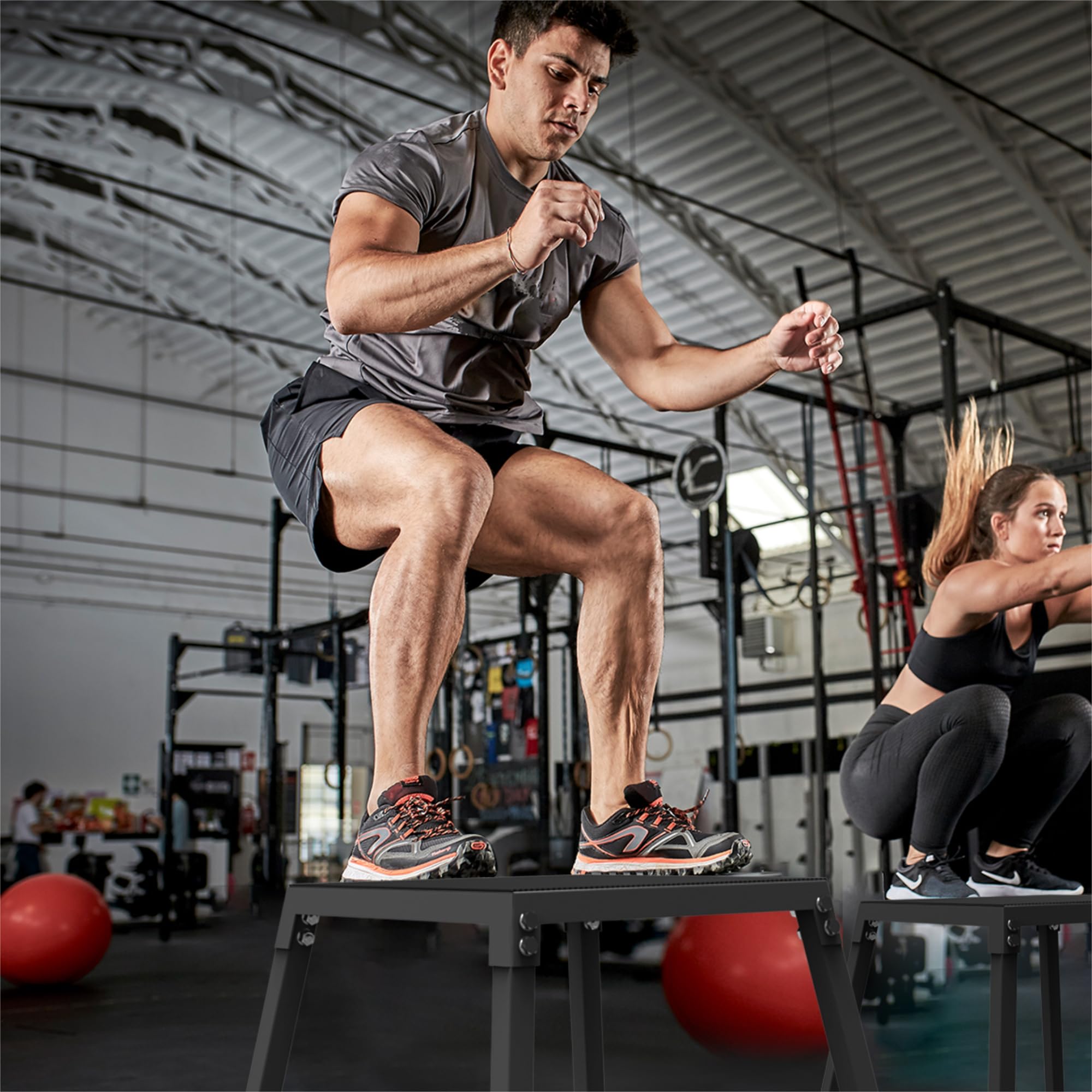 Plyometrische Sprungbox, Plyo Box Rutschfestes, Plyometric Box Aus Stahl, Tragbar Plyometrische Box Für Sprungtraining