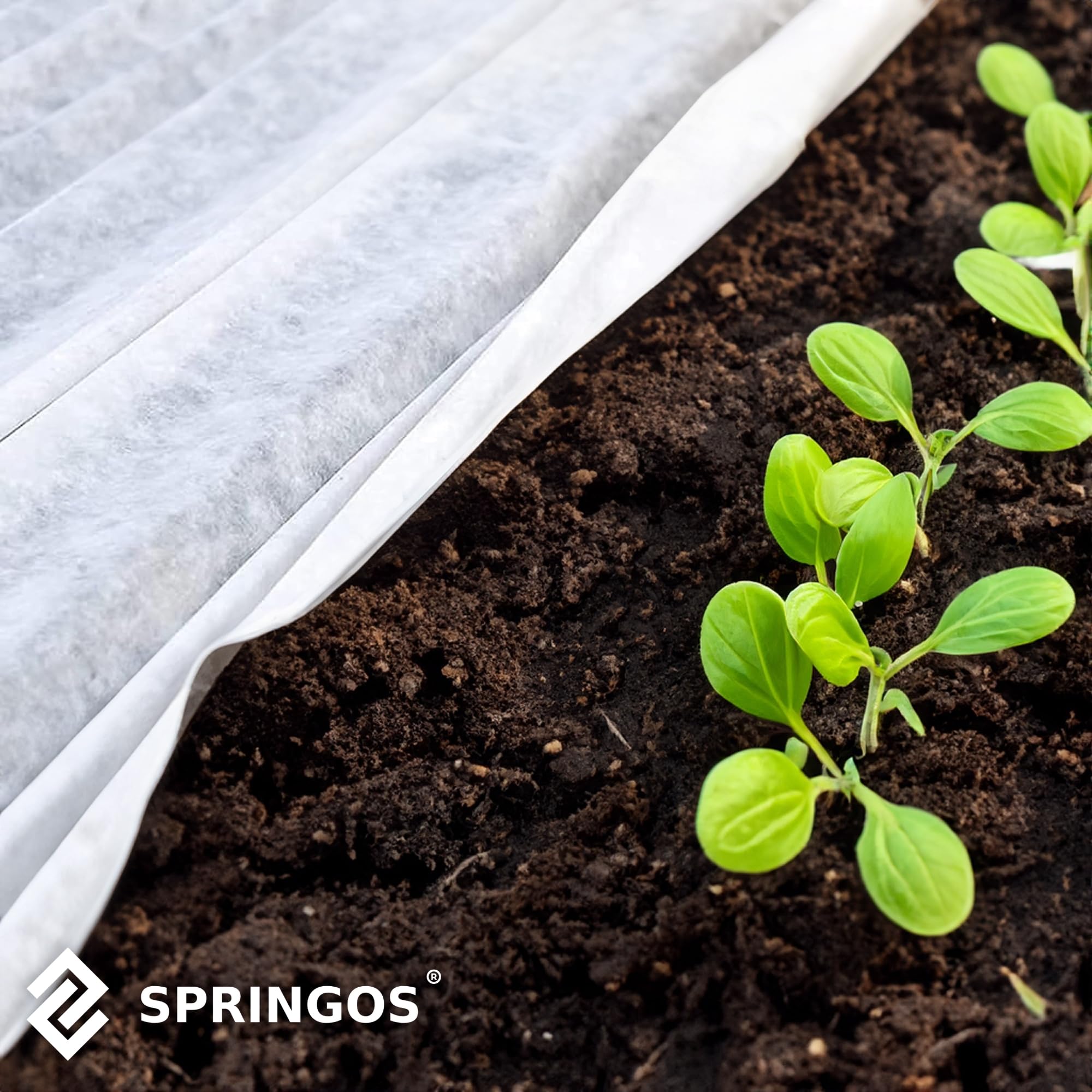 SPRINGOS Weißes PP Gartenvlies Winterschutzvlies 3,2 x 50 m 70 g/m²