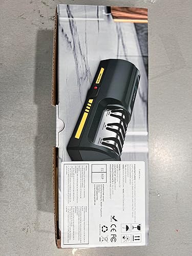 Miniatura 10 de Afilador de cuchillos eléctrico de 3 etapas, disco abrasivo de diamante, guía de ángulo de precisión de 15, para afilar y pulir cuchillos de cocina