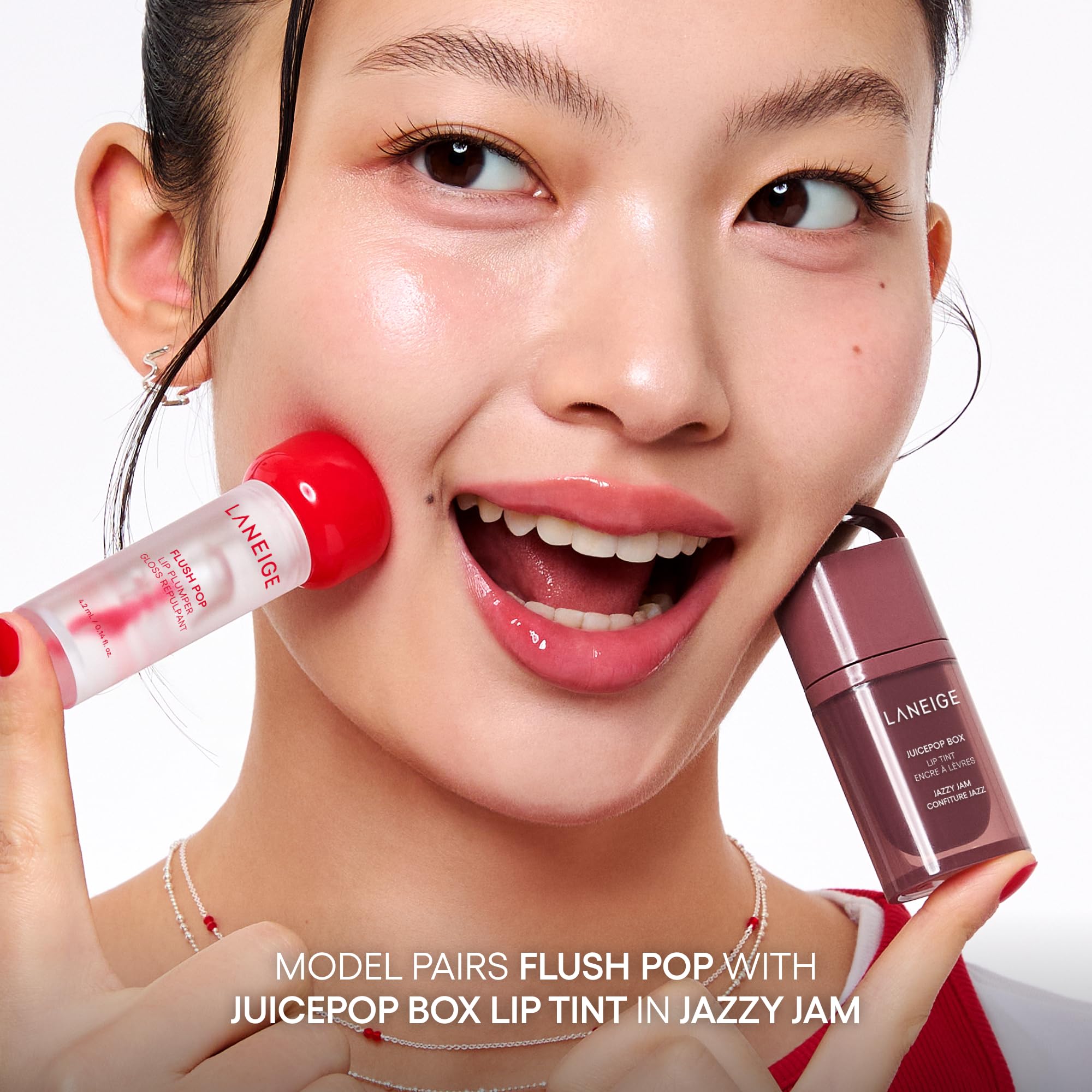 LANEIGE Flush Pop Peptide Lip Gloss Treatment Plumping Cooling Gel