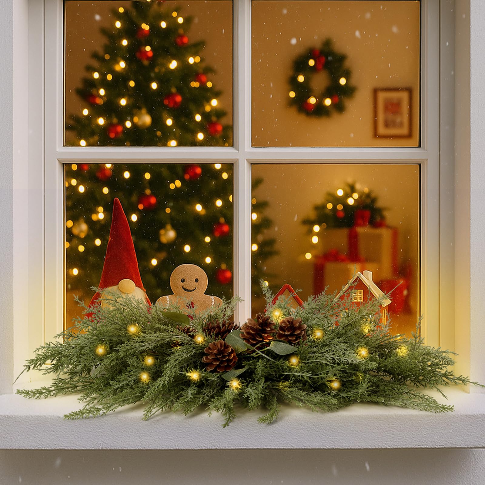 Amazon.com: Yalikop 24.5 inch Christmas Swags with Light