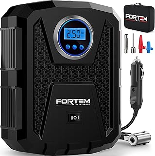 FORTEM Car Tyre Inflator 150 PSI, Air Compressor, Electric A
