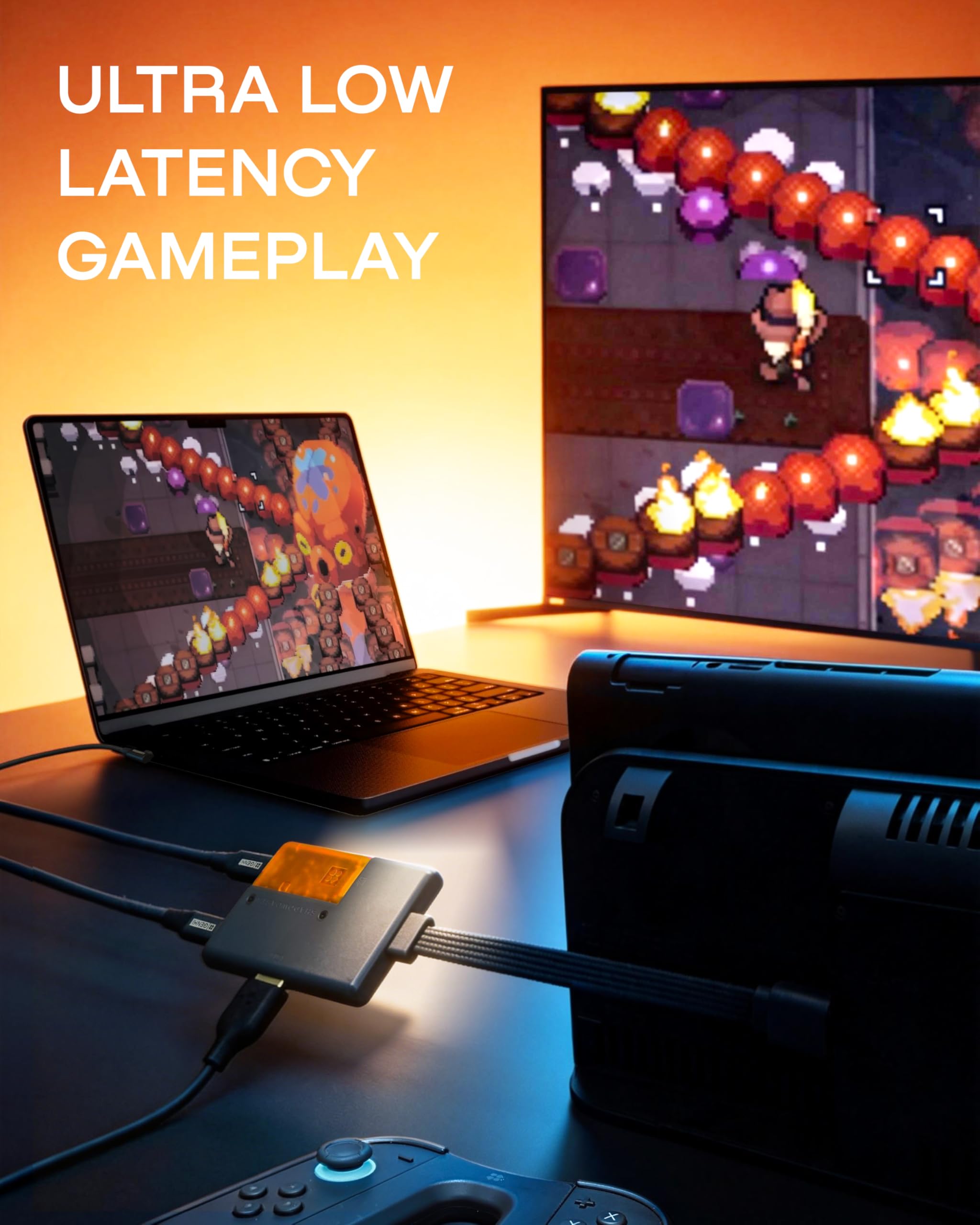GENKI ShadowCast 3 Pro, scheda di acquisizione 4K60, dispositivo di acquisizione video HDMI a latenza zero passthrough USB-C compatibile con PS5, Xbox Series X/S, Switch, iPad, laptop, DSLR, streaming