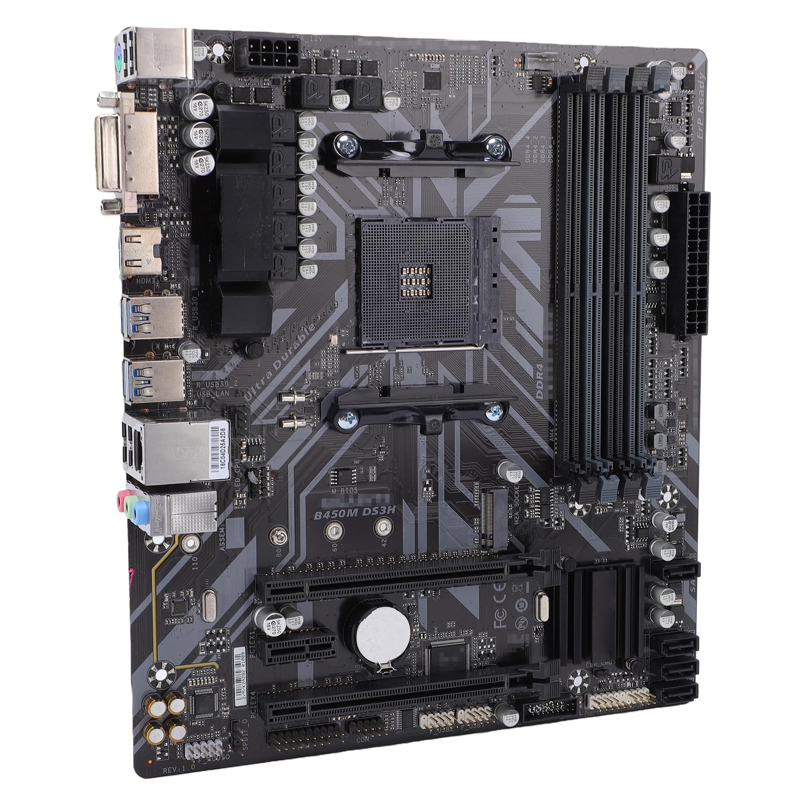 Scheda Madre B450M DS3H MATX, Socket AM4, Serie Ryzen 3000/4000/5000, DDR4, M.2, SATA 6 Gb/s, Alimentazione a 7 Fasi