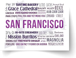 San Francisco Unframed Typography Print - A Celebration of San Francisco