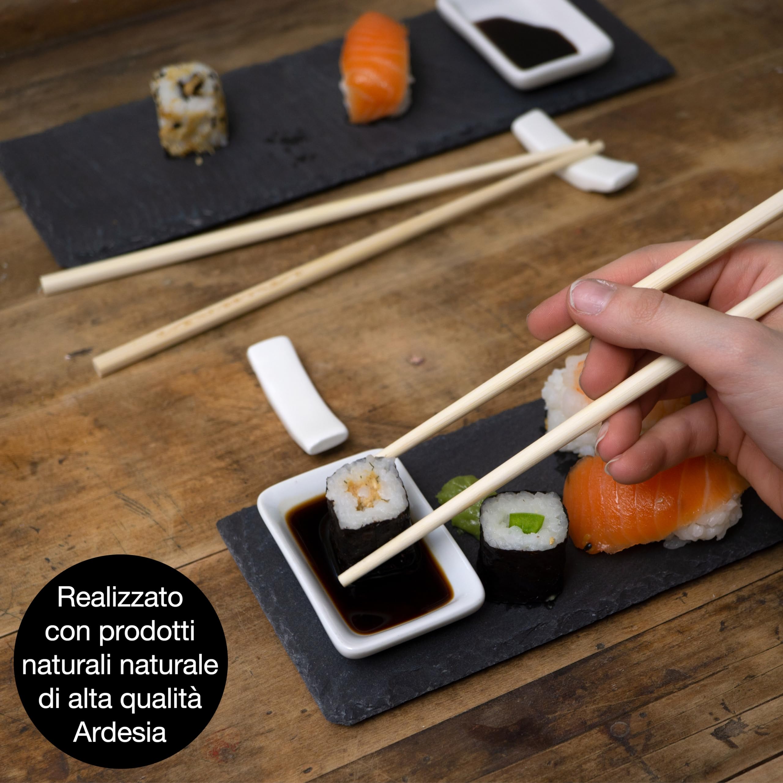 Set Stoviglie Sushi Moritz & Moritz Per 2 Persone - 10 Pezzi Con Piatti, Bacchette E Ciotoline - Foto 8