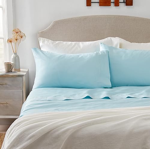 Miniatura 3 de Juego de sábanas 100% algodón egipcio, 400 hilos, sábanas y fundas de almohada, bolsillo profundo para colchones de hasta 18 pulgadas, tamaño Cal