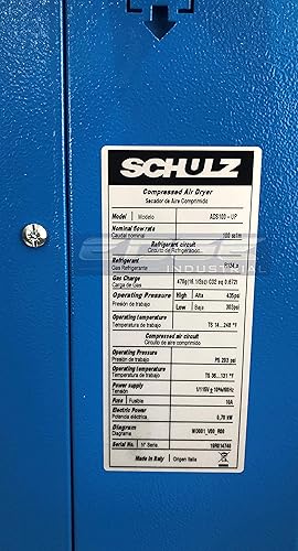 Miniatura 6 de Schulz - Secador de aire para compresor de aire, sistemas de aire comprimido, 100 CFM, bueno para compresores de 20 HP y 25 HP