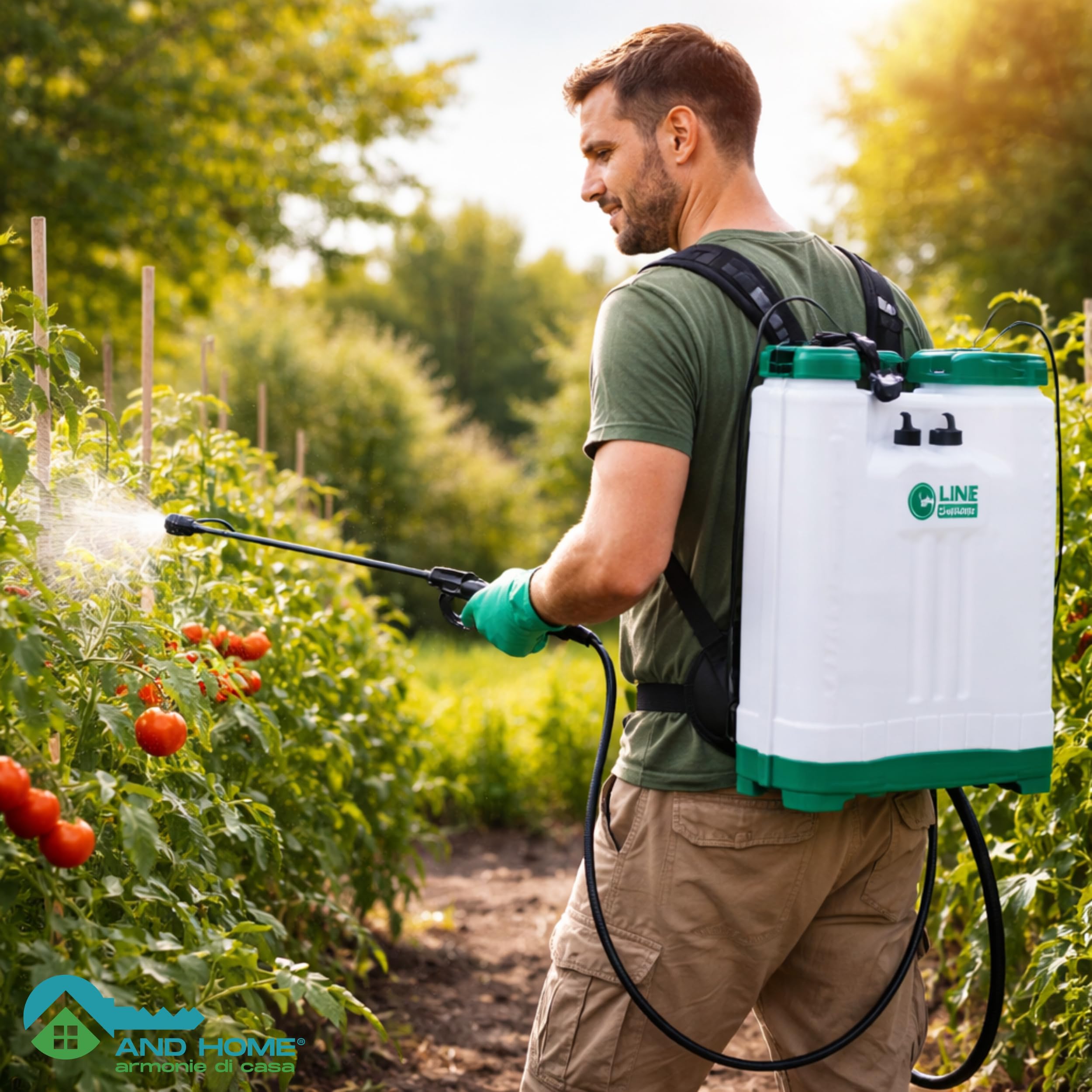 Spruzzatore a Pressione 16 Litri - PROFESSIONALE e Plastica RESISTENTE - Sprayer Manuale con Guarnizione VITON - Stantuffo Autoriempiente - Pompa per Diserbante per Giardino, Disinfestazione, Pulizia
