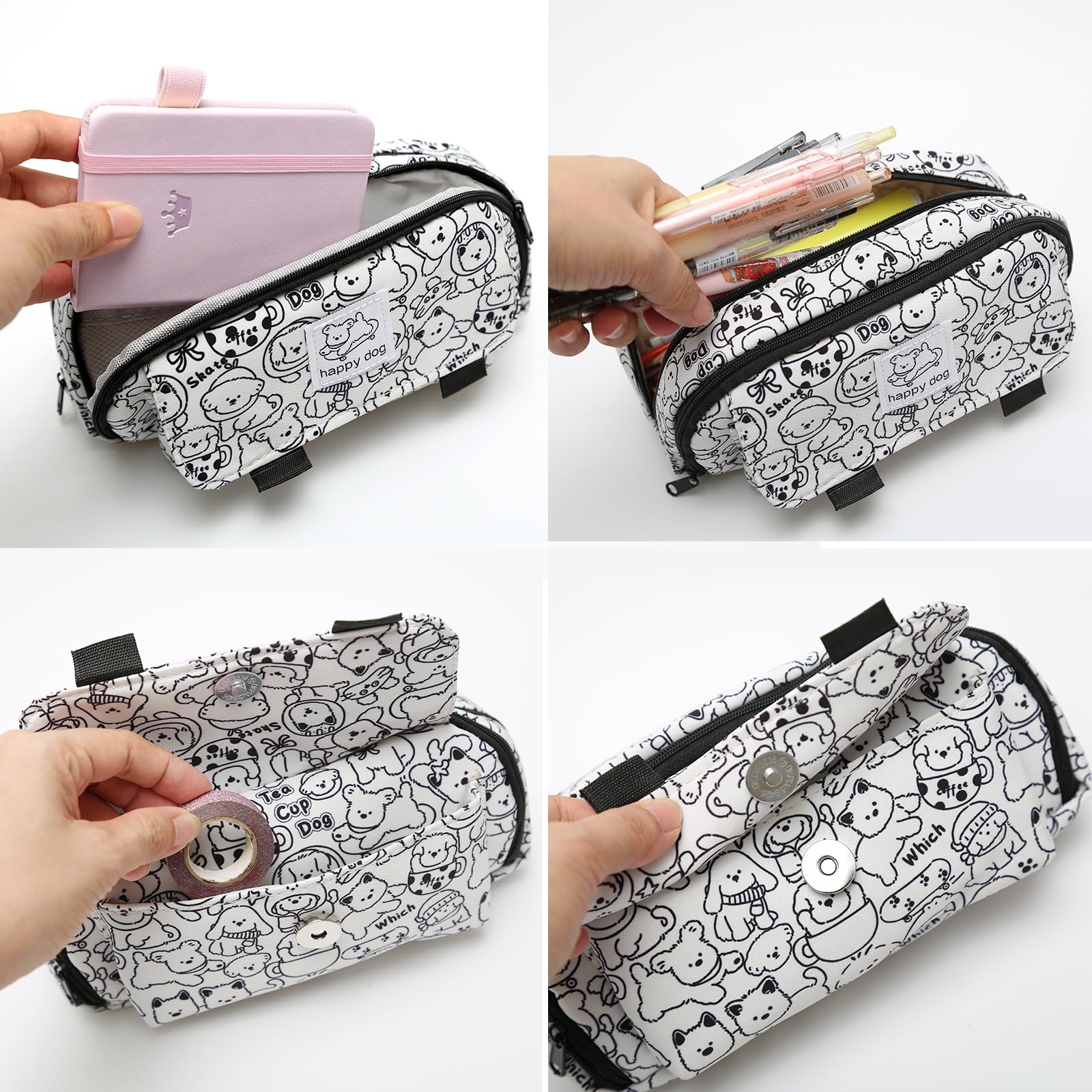 Large Capacity Pencil Case for Students - Cute Stationery Pouch Bag for Girls & Boys Kids School Office - Marker Pen Organizer (S2) - Image 4
